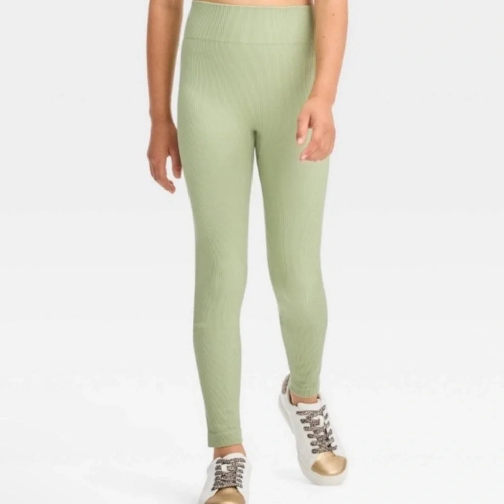 Art Class Girls leggings with pockets green XL NWT